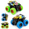 Shayson Monster Truck Auto Spielzeug, Monstertrucks 3 4 5 6 Jahre Kinderspielzeug Spielzeugautos Geschenk, Aufziehauto LKW Reibungsbetriebene Rennwagen Zurückziehen, 360 Grad Rotierende, 2 Stück