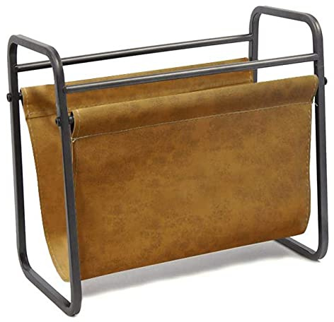 Designstyles Desktop Magazine Holder – Free Standing Floor, Desk and Table Top Storage and Display Stand - Books, Newspapers, Files, Folders – Decorative Design for Home or Office