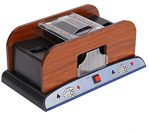 YUYTE Elektrischer Kartenmischer, Kartenmischmaschine, Automatischer Pokerkartenmischer für Pokerspiele und Andere Kartenspiele