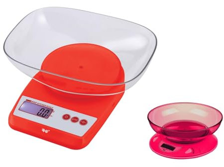 Bilancia da Cucina Digitale con piatto in abs Rossa pure max 5 kg