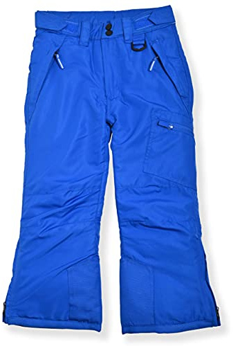 Arctic Quest Insulated Ski and Snow Pants for Boys and Girls, Water Resistant Trousers for Kids Electric Blue