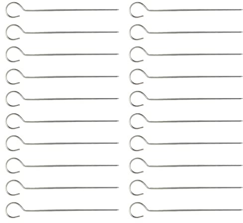 50pcs Stainless Steel Goose Tail Needle Grilling Skewers Skewer for Vegetables Stainless Steel Bbq for Bbq Barbecue Bar