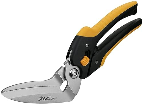 stedi 22cm Teppichschere, Hochleistungsschere, Universalschere, Mit Fein Gezackten Klingen Aus Kohlenstoffhaltigem Edelstahl – Einfaches Schneiden Von Elektrischen Kabeln, Stoff, Eisenbleche