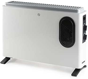 DOMO DO7351CH Elektroheizung Standgerät - Turbofunktion - 4 Leistungsstufen - Sicherheitssensor - Regulierbare Temperatur - Überhitzungsschutz - 2000W - Weiß