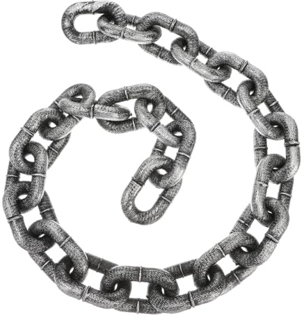 Zerodeko Halloween Plastic Chain Simulated Iron Chain 40.6 Inch Lightweight Costume Accessory for Party and Haunted House Decoration