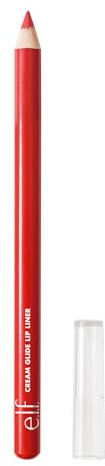 e.l.f. Cream Glide Lip Liner, Lippen Formen & Modellieren, Hochpigmentierter Stift, Semi-Mattes Finish, Vegan & Tierversuchsfrei, Red Receipt