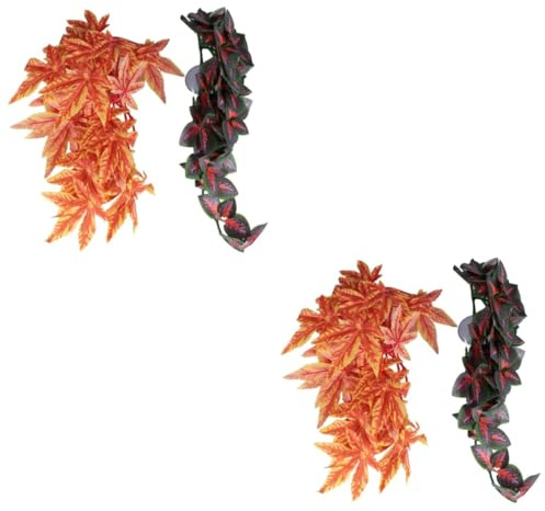 Amosfun 2sets 12 Inch Realistic Aquarium Grass Seeds Artificial Plant Ornament Perfect for Pond 2pcs*2