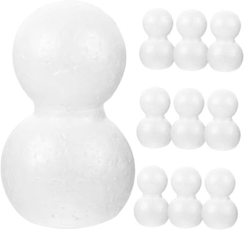 DIYEAH 20stücke Unfertige Schneemann Bastelmaterialien Für Junge Mädchen Weiße Kugeln Zum Malen Und Gestalten Von Weihnachtsdekorationen Für Kreative Projekte