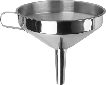 Entonnoir à large bouche en acier inoxydable, for Bar, vin, bière, huile, flacon, outils de cuisine avec filtre détachable, entonnoir métallique Entonnoir De Cuisine (Color : 03)