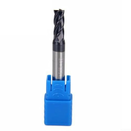 Fresa in carburo, 4 scanalature, mano destra, rivestita in AlTiN, fresa in carburo solido, per fresatrici CNC, finitura sgrossatura (1 mm)