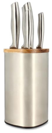 MENASTYL - Bloc à couteaux 5 pièces en acier inoxydable et bois - 5041070