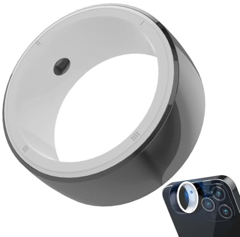 Inteligente para rastreador de Fitness | Fitness Tracker de cerámica Smart Ring | portátil electrónico portátil con 6 Tarjetas para Regalo de cumpleaños para Hombres, niños y niñas