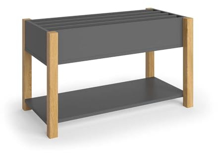 VitaliSpa Kinderregal Malia, Grau, 80 x 46 cm | zur Aufbewahrung von Spielzeug und Büchern freistehend