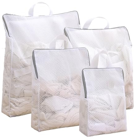 Wäschenetz Wäschebeutel Wäschesack groß für die Waschmaschine Netz-Wäschebeutel Wäschenetze mit Reißverschluss Laundry Bag für Feinwäsche Unterwäsche Gardinen Bettwäsche(Feinmaschig 30 * 40 * 8cm)