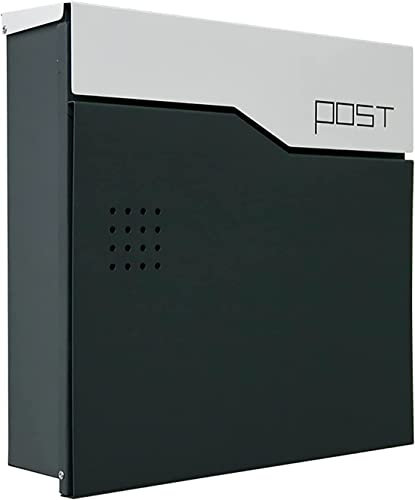 AYCDL Suggestion Box Ballot Box Drop Box Metal Locked Mailbox Wall Mount, Oversized Letter Box with Cover, Rust Resistant Mail Box for Apartment & Residential