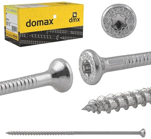 DMX - Viti per legno Torx - Viti per pannelli truciolari - Viti 4,5x45 - Viti per costruzione - Set di viti 200 pezzi - Viti per terrazza - Set Torx - Viti per carpenteria in legno - Set di viti a