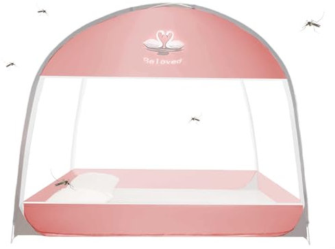Hiemible Reise-Mückennetz | Klappbares Netzgewebe Mit Transporttasche - Outdoor Insektenschutz Für Schlafzimmer Und Kinderzimmer Als Bett Himmel Mit Feinem Mesh