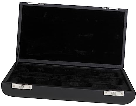 Supvox Schwarze Oboen Aufbewahrungsbox aus Pu und Metall mit Großem Fassungsvermögen Stoßfest und Tragbar für Sicheres Travel Storage