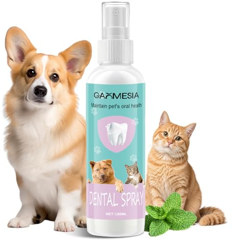 Dentalspray für Hunde und Katzen, effektiv gegen Zahnstein und Zahnbelag, Hunde Zahnpflege, Dentalspray für Mundgeruch, mit Minze, 150ML