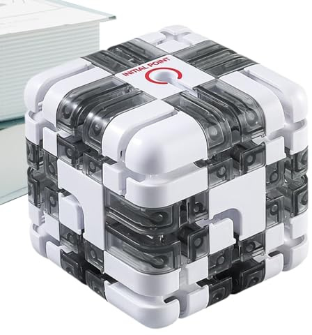 3D Labyrinth Puzzle Würfel Maze, Zauberwürfel Runde Kugeln, 3D Labyrinth Kuge, Kugel Würfel Mit Rollenden Kugeln, Zauberwürfel Interaktives, Praktisches Lernspielzeug Zum Stressabbau (3.35 Zoll)
