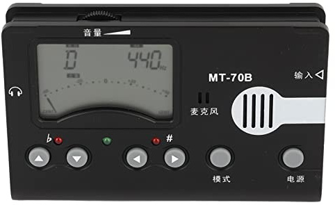 Chrees MT 70B Digitales Metronom-Stimmgerät, Guzheng-Stimmgerät mit Großem LCD-Display und Klappbarem Stützrahmen für Präzise Tonhöhen- und Taktkalibrierung