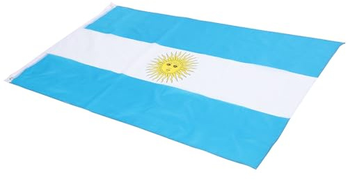Housoutil Bandera Argentina 90x150 Cm de Poliéster para Exteriores, Bandera Nacional 3x5 Pies Ligera y Resistente Adecuado para Eventos Deportivos, Desfiles y Decoración Exterior