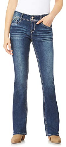 WallFlower Women's InstaStretch Luscious Curvy Bootcut Jeans, Twinkle, 11 Long
