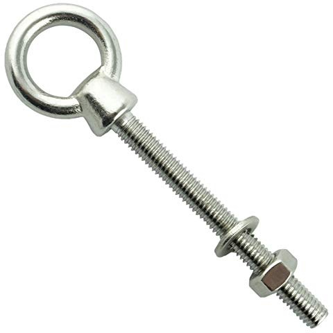 Eisenwaren2000 | Ringbolzen M8 x 80 mm (2 Stück) - Augbolzen mit metrischem Gewinde - Ösenbolzen - Edelstahl A4 V4A - rostfrei