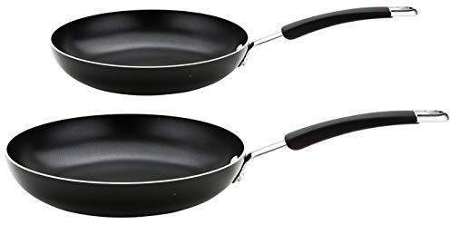 Meyer Non Stick Frying Pans Set of 2 - Suitable as Frying Pans for Induction Hob, 20 & 28cm, Dishwasher Safe, Soft Grip Heat Resistant Handles, 10 Year Guarantee