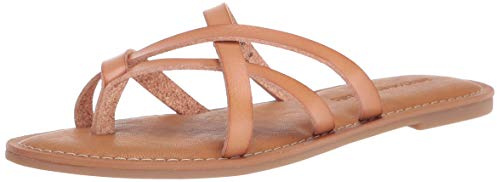 Amazon Essentials Sandalo Slide Basso con Cinturino Donna, Tan Chiaro, 37 EU
