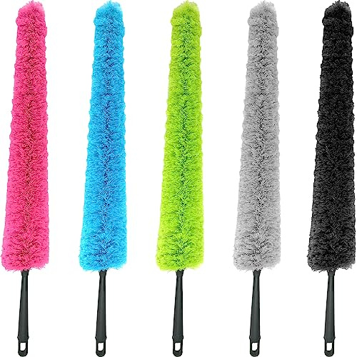 Smith’s® Premium Microfibre Radiator Cleaning Brush | Grey | Extra-Long Reach (80cm) | Slim, Strong & Flexible Duster | Washable | Multi-Purpose - Cabinets, Skirting Boards, & More!