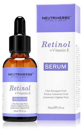 Neutriherbs Retinol Serum, Anti-Aging Serum Gesicht, tägliches Serum, glättet Falten, feine Linien, verjüngt die Haut - 30ml…