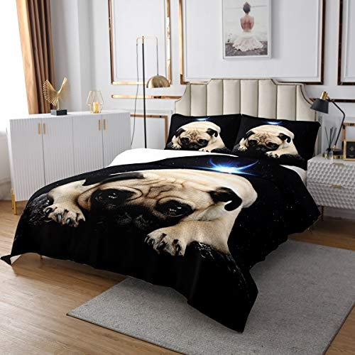 Juego de Colcha Galaxy Coverlet Yin Yang para niños y niñas Estilo Espacio Exterior Juego de edredón de Estilo Universitario con patrón de chismes Acolchado, colección de Dormitorio de 3 Piezas de