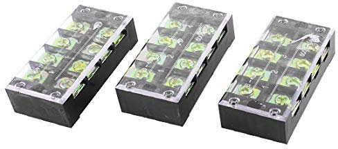 NEW LON0167 Dual Row Screw Terminal Covered Barrier Strip 600V 45A 4 Position 3pcs(Zweireihige Schraubklemme Abgedeckter Sperrstreifen 600-V 45A 4 Position 3St