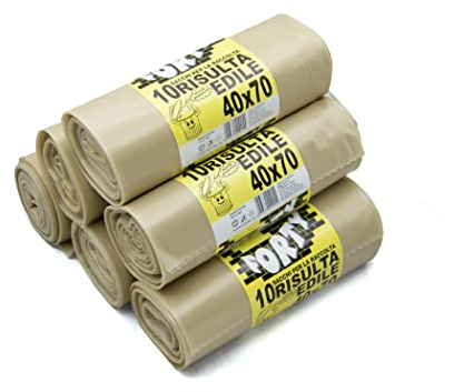 FORTY 60 Sacchi edilizia per macerie 40x70cm ultra-resistenti - sacchi per rifiuti edili, calcinacci, detriti, giardinaggio, rami (60)