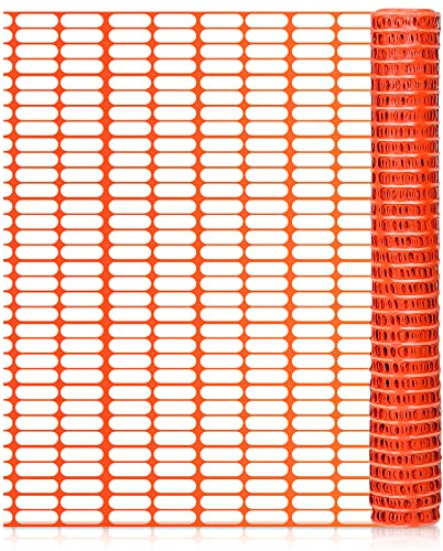 Yakimz Schutznetz, 2x, 1m x 50m, Kunststoff-Netz Absperrzaun Bauzaun Warnnetz Auffangnetz Fangnetz Wildzaun Fangzaun Warnzaun Zaun Netz Baustellnetz Waldzaun