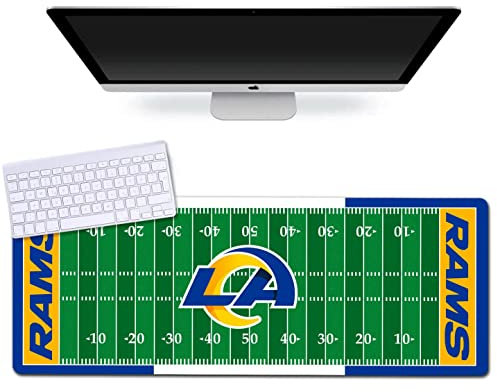 Großes Gaming-Mauspad, Mauspad mit rutschfester Gummiunterseite für Laptop, Computer, Desktop-Tastatur, Fußballfans, Jungen, Ehemann, Geschenk, gelbe Designmatte