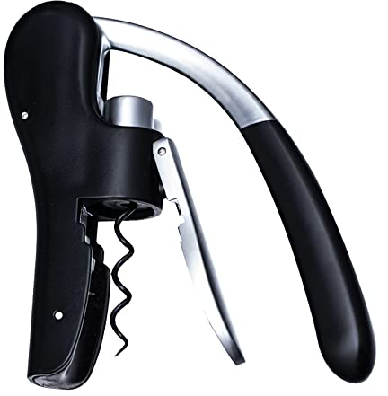 THREMA Heavyweight Lever Corkscrew, Wine Opener Compact Vertical Corkscrew Wine Bottle Opener, Zinc Alloy Material & Durable and Footprint Saves Space, Gift for Wine Lovers Friends Parents
