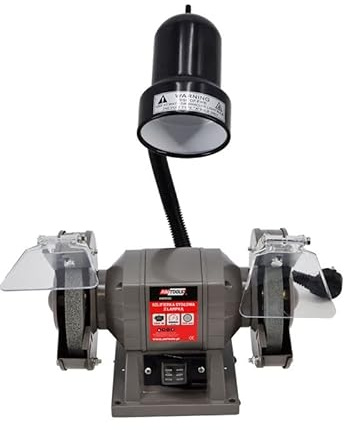 AWTOOLS Smerigliatrice da Tavolo con LAMPADA 150 mm 300 W 40537