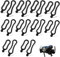 wangjiangda 20 Pcs Bicycle Rubber Rings, Bicycle Silicone Band for Fixing Bicycle Headlights Bike Mount Silicone Strap for Bicycle Flashlight, Elastic Bicycle Rubber Band (Black)