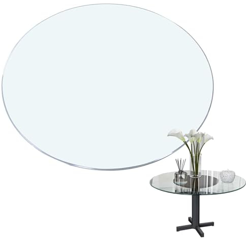 SYUFRE Tapa De Cristal para Mesa Redonda Tablero De Vidrio Redondas Vidrio Templado Transparente para Mesa De Comedor Diámetro 35cm ~ 100cm para Mesa De Comedor Cocina Jardín (Size : Ø 90cm(36Inch))