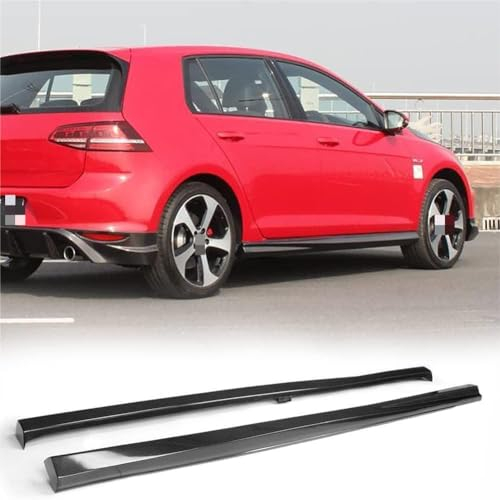 Auto Seitenschweller für VW Golf 7 VII MK7 GTI 4-Door Only 2014-2017, Carbon Fiber Seitenschweller Splitter Lip Winglet Diffusor Car Body Styling Seitenschutzleisten Karosserie