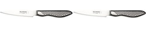Global Knives GS-38 Paring Knife with 9cm Blade, CROMOVA 18 Stainless Steel (Pack of 2)