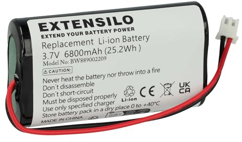 EXTENSILO 1x Akku kompatibel mit Villeroy & Boch Troll 2.0 78170-78184 Tischlampe, Nachttischlampe (6800 mAh, 3,7 V, Li-Ion)