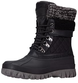 CAMEL CROWN Snow Boots for Women - Waterproof Booties with Warm Fur Lined Lace-up Shoes for Winter Outdoor