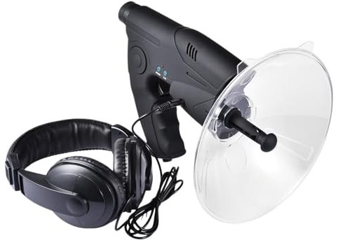 Microphone Parabolique, Microphone Directionnel À Antenne Parabolique, Télescope D'écoute D'oiseaux Avec Amplificateur De Son, Monoculaire X8 Fois Outils De Camping Audition Longue Distance, Télescope