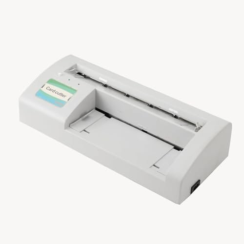 Pveanns Elektrischer automatischer Visitenkartenschneider, Bindemaschine, elektrischer Schneider, geringer Stromverbrauch, hohe Geschwindigkeit und einfache Bedienung zum Schneiden von A4