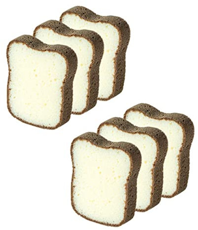 SEWOART 6stücke Küchenreinigungsschwamm Waschschwamm Pfannenwaschschwamm Geschirrspüllappen Reinigungswerkzeug Mit Toastform Design Für Küche Möbel Fenster Reinigen
