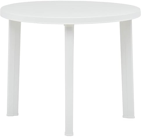 Xichuzi Gartentisch, Esstisch, Couchtisch, Balkontisch, Balkonmöbel Kleiner Balkon, Balkon Tisch, Beistelltisch, Weiß 89 cm Kunststoff