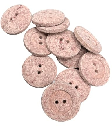 BOTIBOTON - 12 elegante Knöpfe aus recycelter Baumwolle, Knöpfe für Mantel, Jacke, Blazer, Nähzubehör - Vier Farben - 2 Größen - Hergestellt und versandt aus Spanien (Pink, 20 mm)